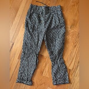 Balmain Monochrome Geometric Pattern Pants